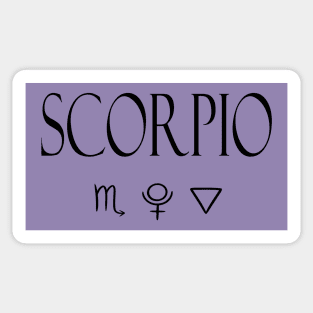 Scorpio Glyph Planet Element Sticker